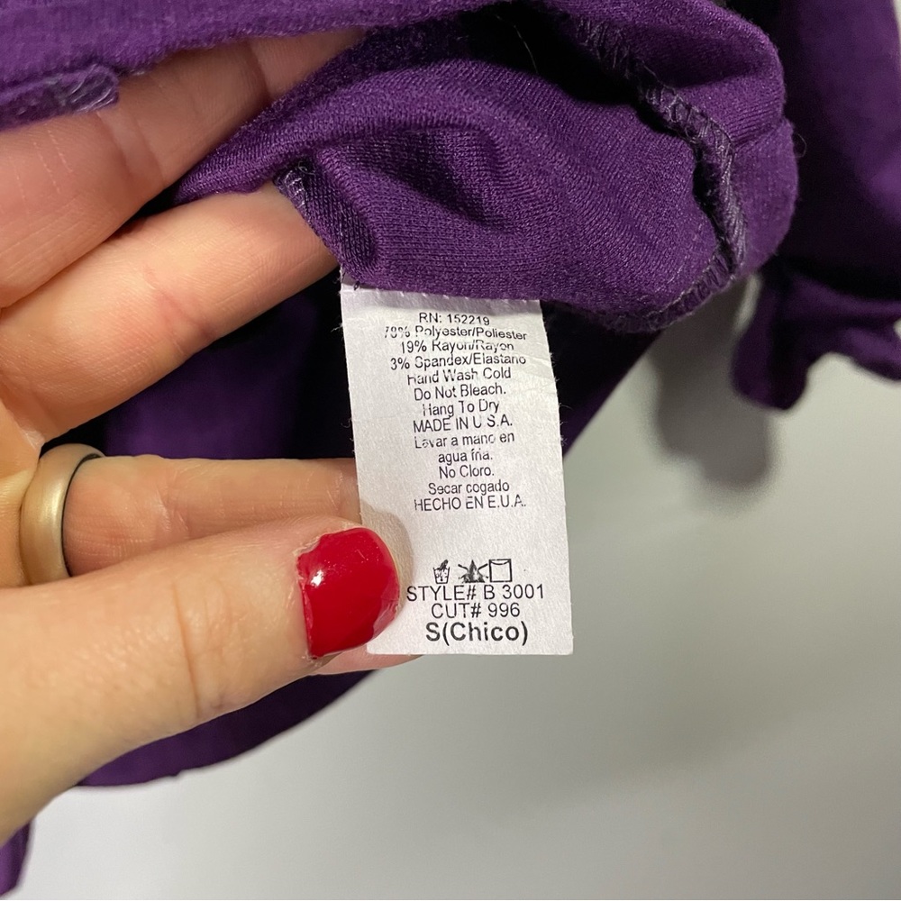Auliné Collection Purple Business Casual Jersey Knit Blazer Suit Jacket Small - Picture 5 of 5
